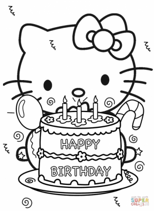 hello kitty coloring pages birthday   yavp2
