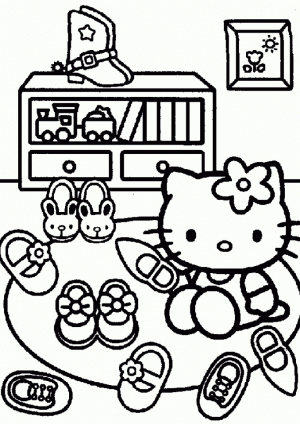 Hello Kitty Coloring Pages for Kids   i4m0c