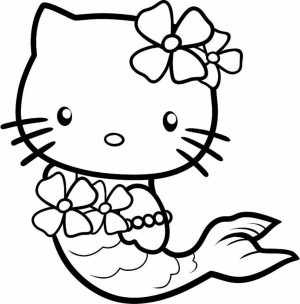 hello kitty coloring pages mermaid   0vn3b