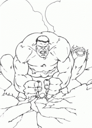 Hulk Coloring Pages Marvel Avengers   14299