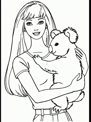 Image of Barbie Coloring Pages to Print for Kids   uan64