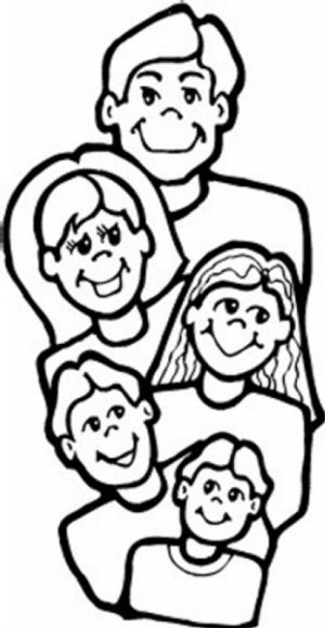 Image of Family Coloring Pages to Print for Kids   uan64