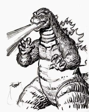 Image of Godzilla Coloring Pages to Print for Kids   EhR0n