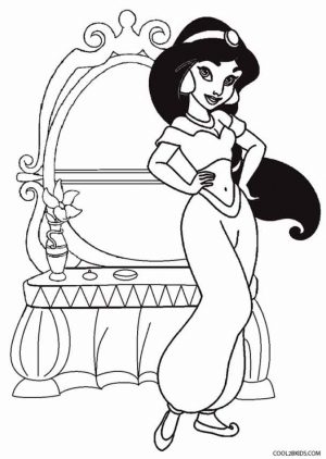 Image of Jasmine Coloring Pages to Print for Kids   48558