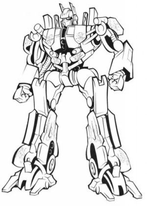 Image of Optimus Prime Coloring Page to Print for Kids   uan64
