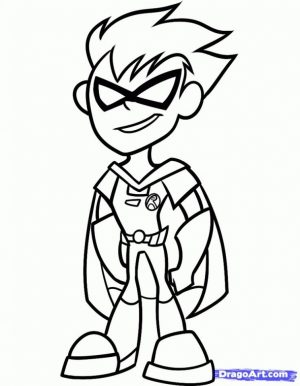 Image of Teen Titans Coloring Pages to Print for Kids   EhR0n