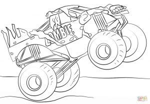 jam zombie monster truck coloring page – 09271