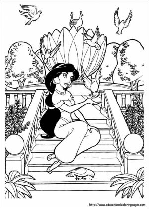 Jasmine Coloring Pages Free for Kids   32887