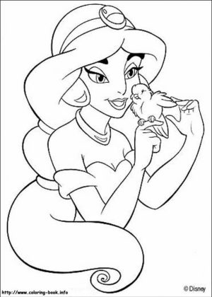 Jasmine Coloring Pages Printable for Kids   18634
