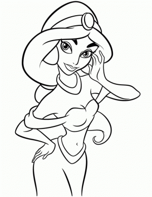 Jasmine Coloring Pages to Print Online   4796