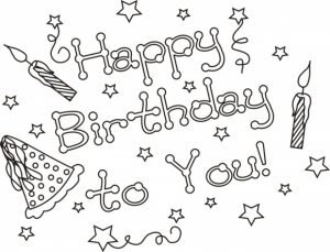 Kids Coloring Pages Happy Birthday Printable   50185