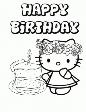 Kids Coloring Pages Happy Birthday Printable   72480