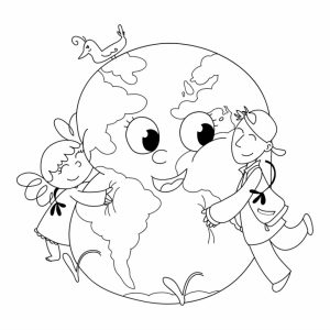 Kids Printable Earth Day Coloring Pages Free   48106