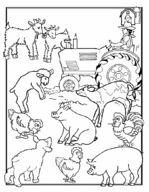 Kids’ Printable Farm Animal Coloring Pages Free Online   p2s2s