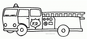 Kids’ Printable Fire Truck Coloring Page   61101