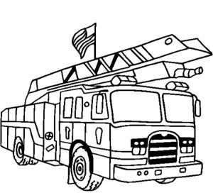 Kids’ Printable Fire Truck Coloring Page Free Online   60199