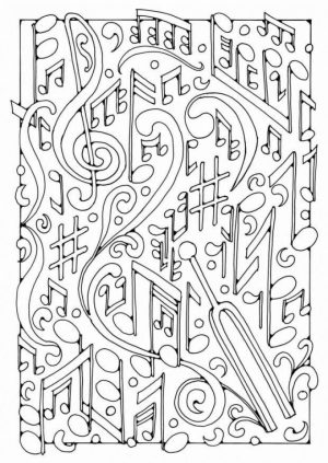 Kids Printable Fun Coloring Pages of Music   68361