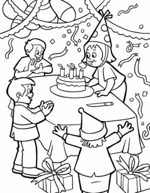 Kids Printable Happy Birthday Coloring Pages Fun   05701