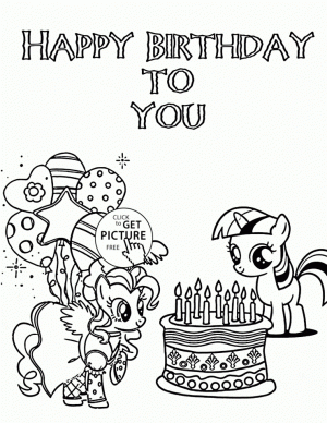 Kids Printable Happy Birthday Coloring Pages Fun   51730