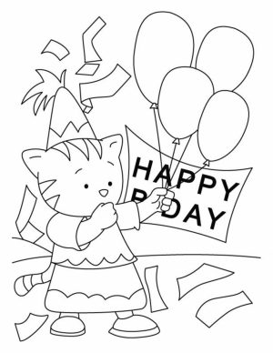 Kids Printable Happy Birthday Coloring Pages Fun   68102