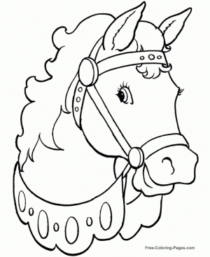 Kids’ Printable Horses Coloring Pages   uNrZj