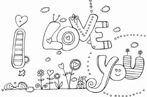 Kids’ Printable I Love You Coloring Pages Free Online   p2s2s