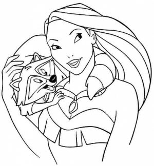 Kids’ Printable Pocahontas Coloring Pages Free Online   G1O1Z