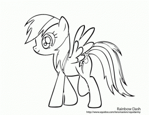 Kids’ Printable Rainbow Dash Coloring Pages   61098