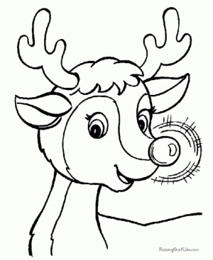 Kids’ Printable Rudolph Coloring Page   LC75F