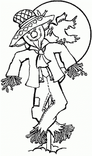 Kids’ Printable Scarecrow Coloring Pages Free Online   cIxtO