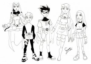 Kids’ Printable Teen Titans Coloring Pages Free Online   cIxtO