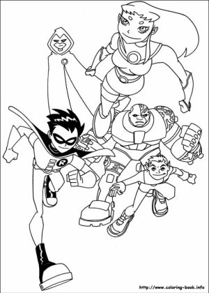 Kids’ Printable Teen Titans Coloring Pages   uNrZj