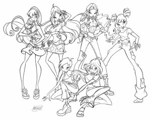 Kids’ Printable Winx Club Coloring Pages   x4lk2
