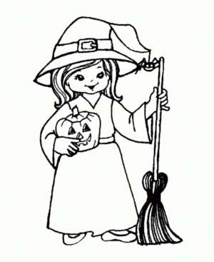 Kids’ Printable Witch Coloring Pages   uNrZj