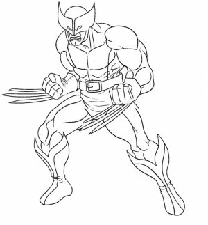 Kids’ Printable Wolverine Coloring Pages   uNrZj