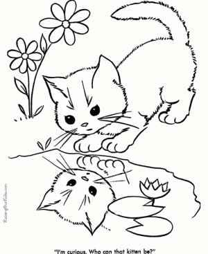 Kitten Coloring Pages Printable for Kids   45617