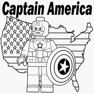 Lego Captain America Coloring Pages   80673