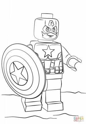 Lego Captain America Coloring Pages   90671