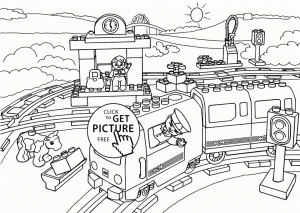 Lego Train Coloring Pages for Kids   59831