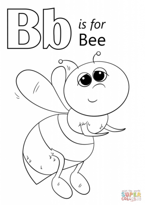 Letter B Coloring Pages Bee   74219