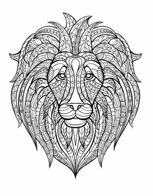 Lion Coloring Pages for Adults   26741
