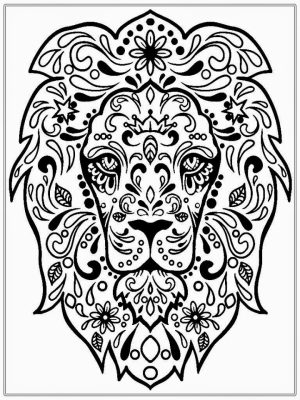 Lion Coloring Pages for Adults   41764