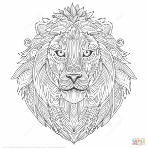 Lion Coloring Pages for Adults to Print   85864