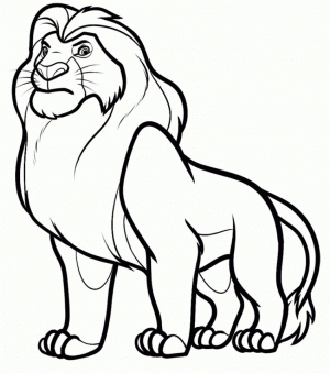 Lion Coloring Pages for Kids   76463
