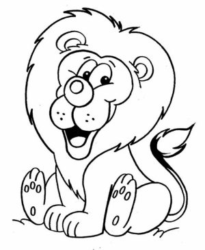Lion Coloring Pages for Kids   89665