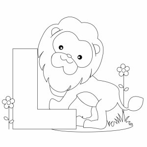 Lion Coloring Pages L Alphabet Free for Kids   64221