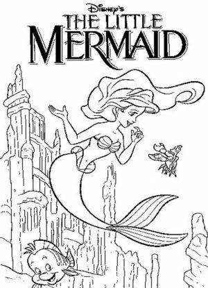 Little Mermaid Coloring Pages Classic Disney Princess Free   21740