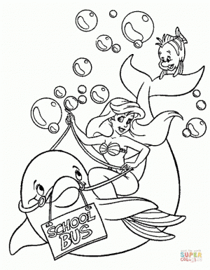 Little Mermaid Coloring Pages Classic Disney Princess Free   21896