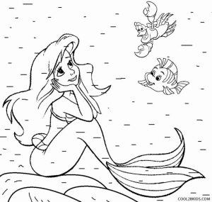 Little Mermaid Coloring Pages Classic Disney Princess Free   56412