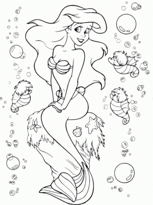 Little Mermaid Coloring Pages Disney Printable   37184